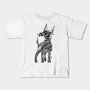 xolo dog ecopop in mexican totonac patterns in underworld art Kids T-Shirt